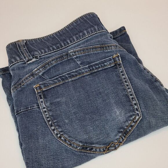 Democracy Pants - Democracy Ab Solution Size 6  Blue Denim Jean Shorts‎ Casual Comfort